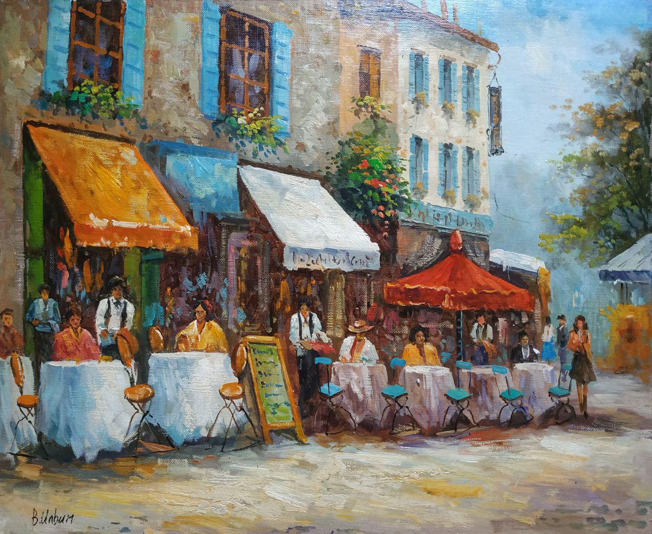 Картина маслом Кафе 50х60